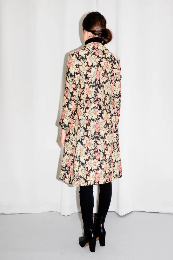 0600_VINTAGE JACQUARD FLORAL GOBELIN PRINTED COAT