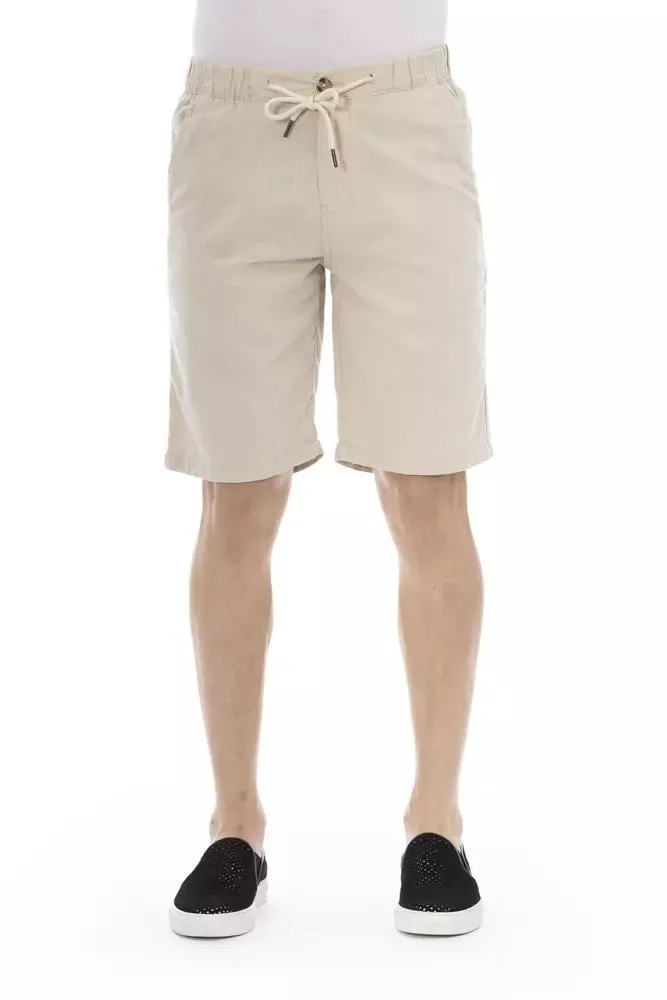 Baldinini Trend Beige Cotton Men Bermuda Short