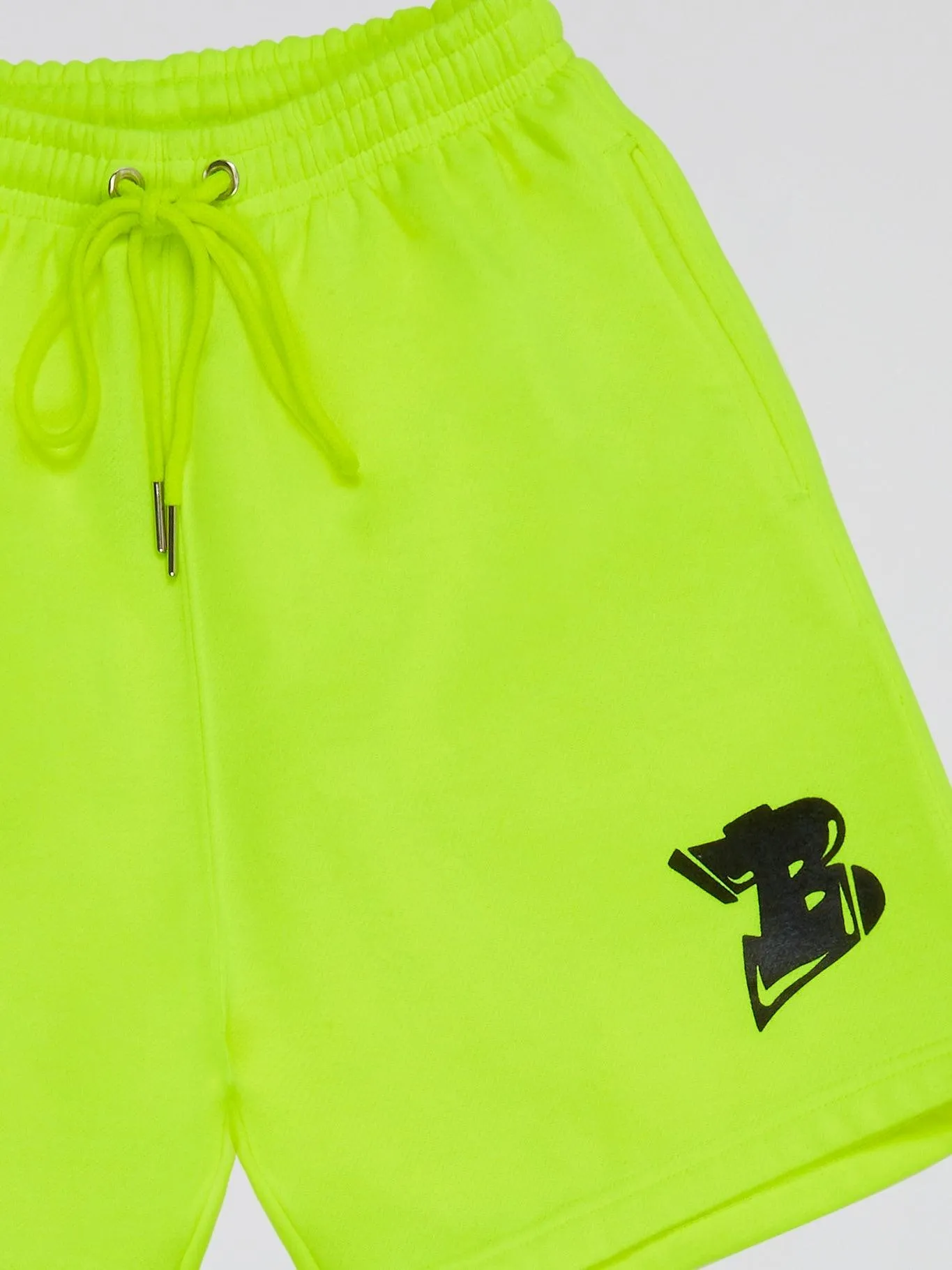 Bhype Society - Neon Yellow Shorts Bhype Logo Essentials