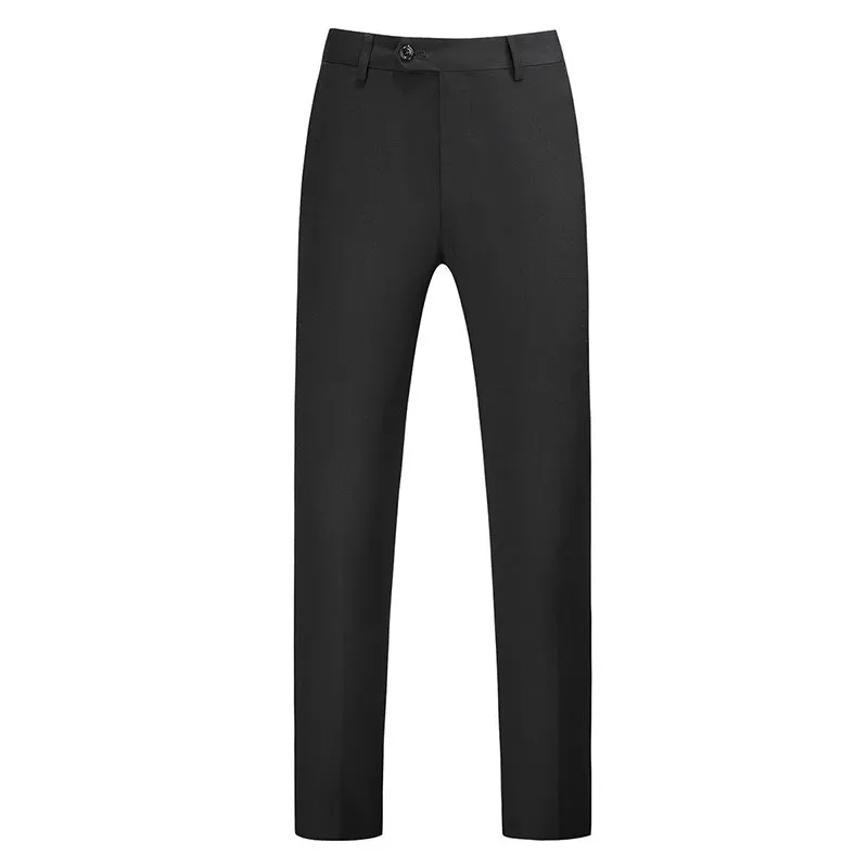 Black Modern Fit Straight Leg Classic Dress Pants