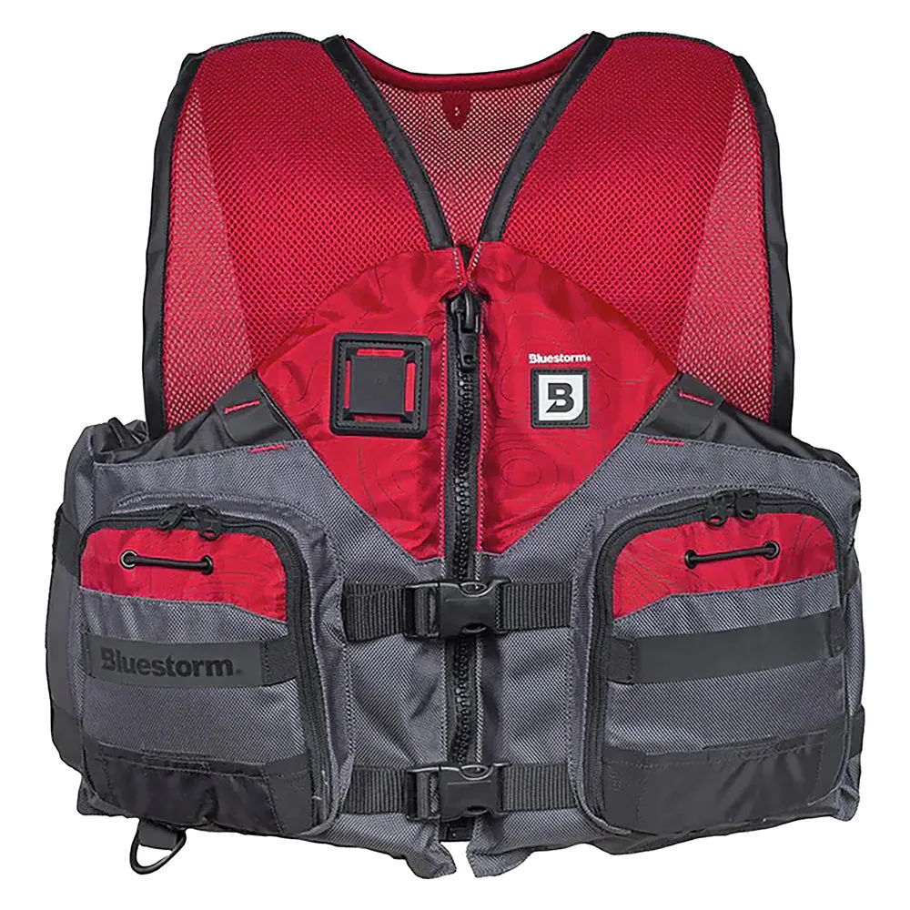 Bluestorm Sportsman Adult Mesh Fishing Life Jacket - Nitro Red - S/M [BS-105-FDC-S/M]