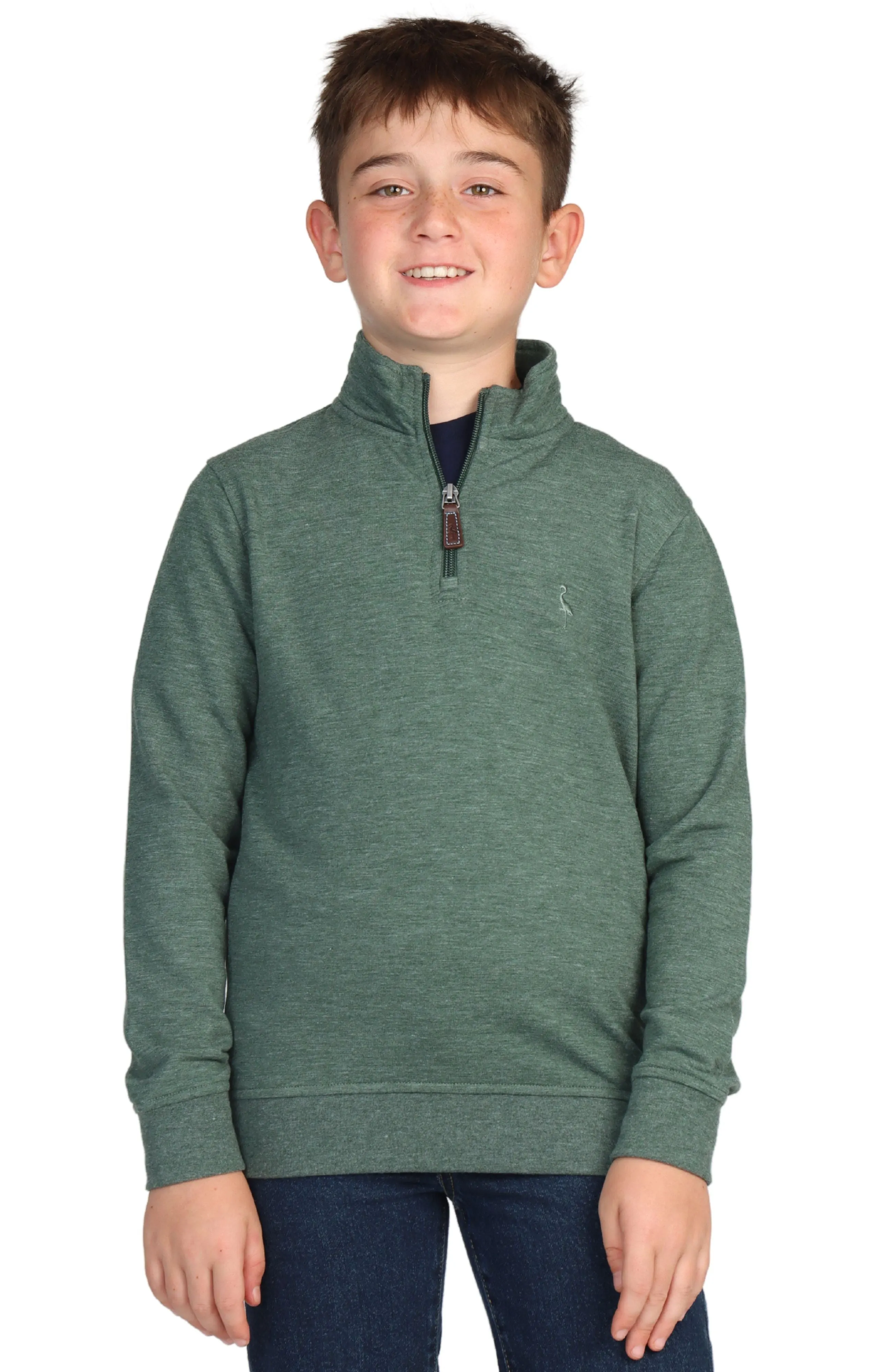 Boys Sueded Fleece Quarter-Zip