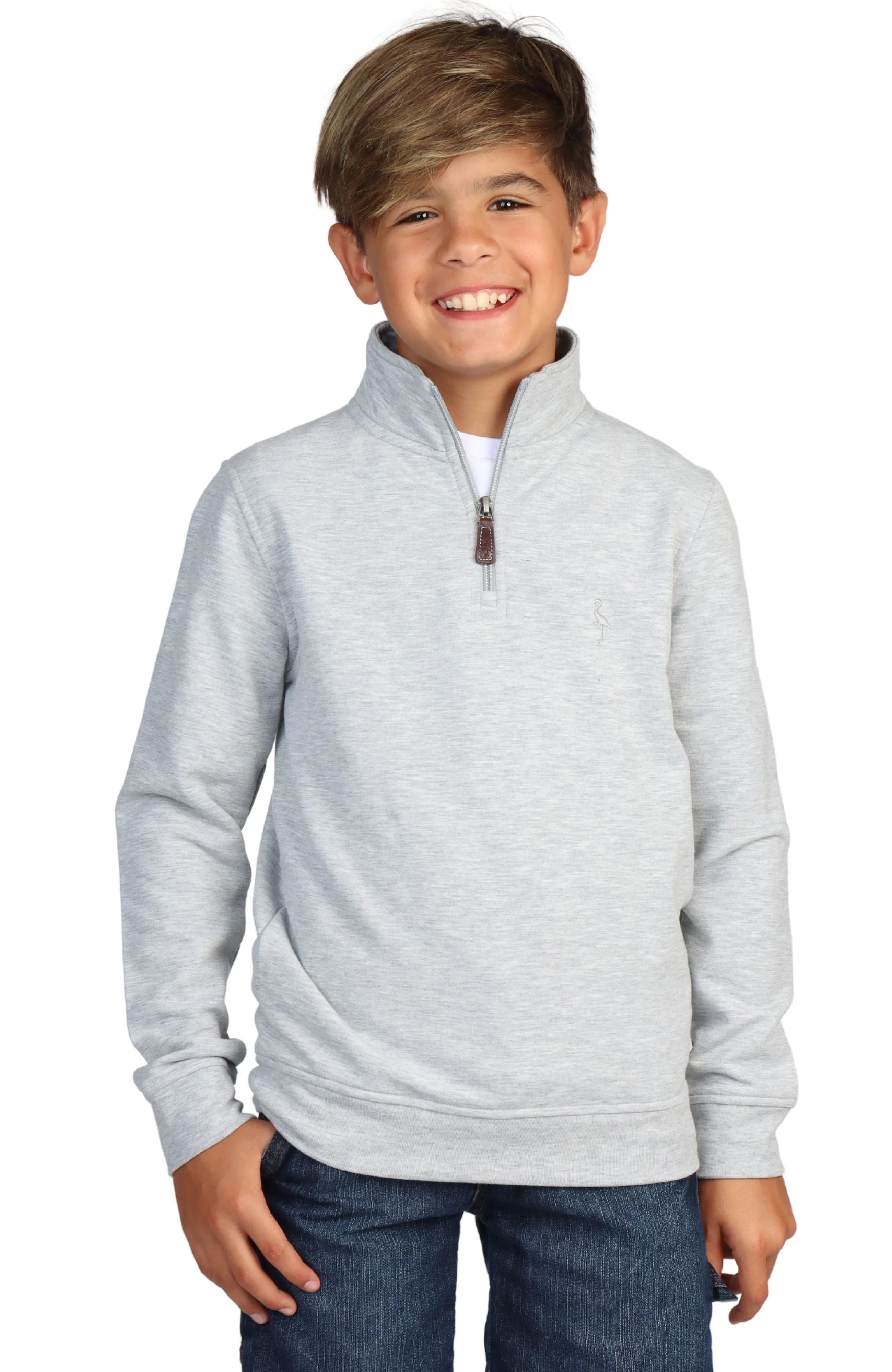 Boys Sueded Fleece Quarter-Zip