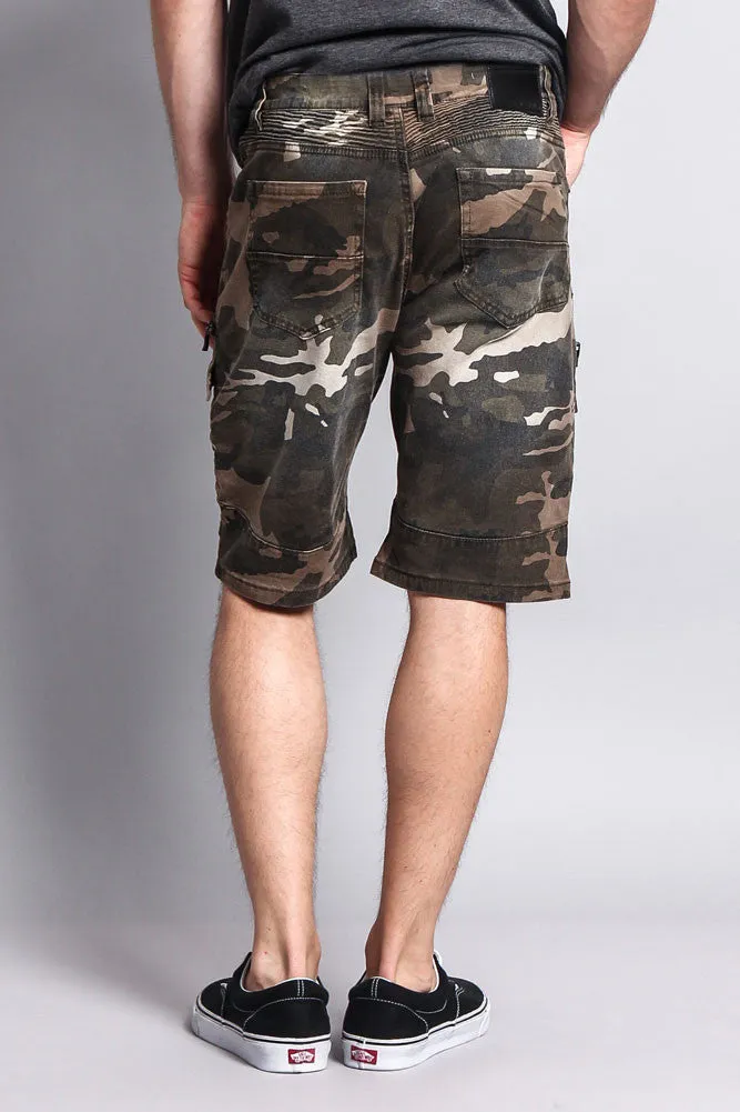 Camo Cargo Biker Shorts