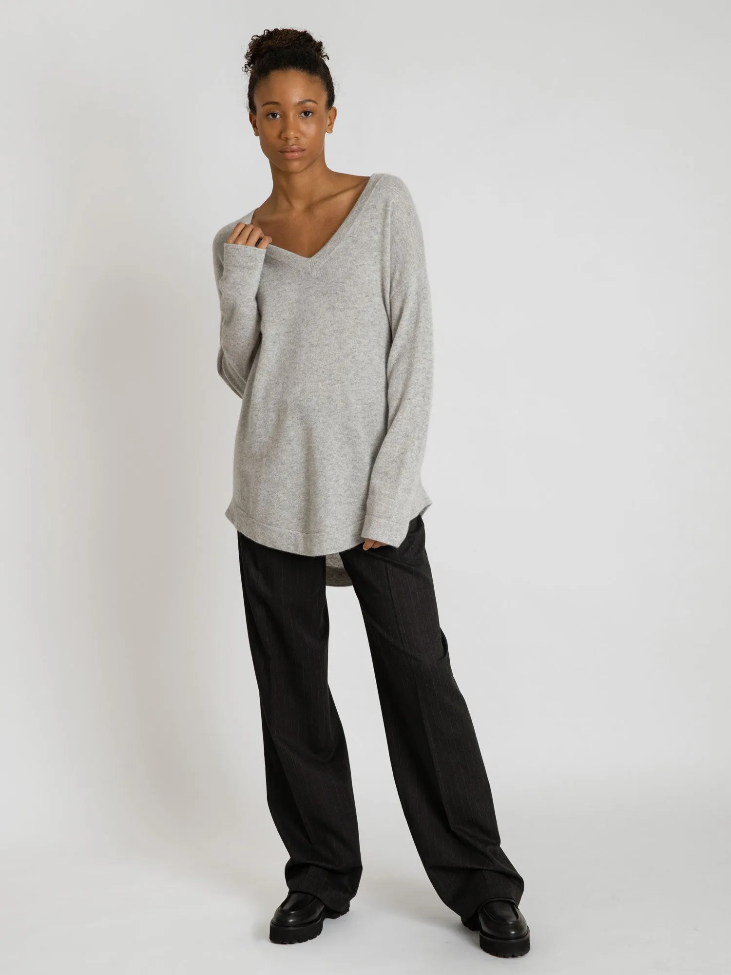 Cashmere sweater "Alva" - light grey