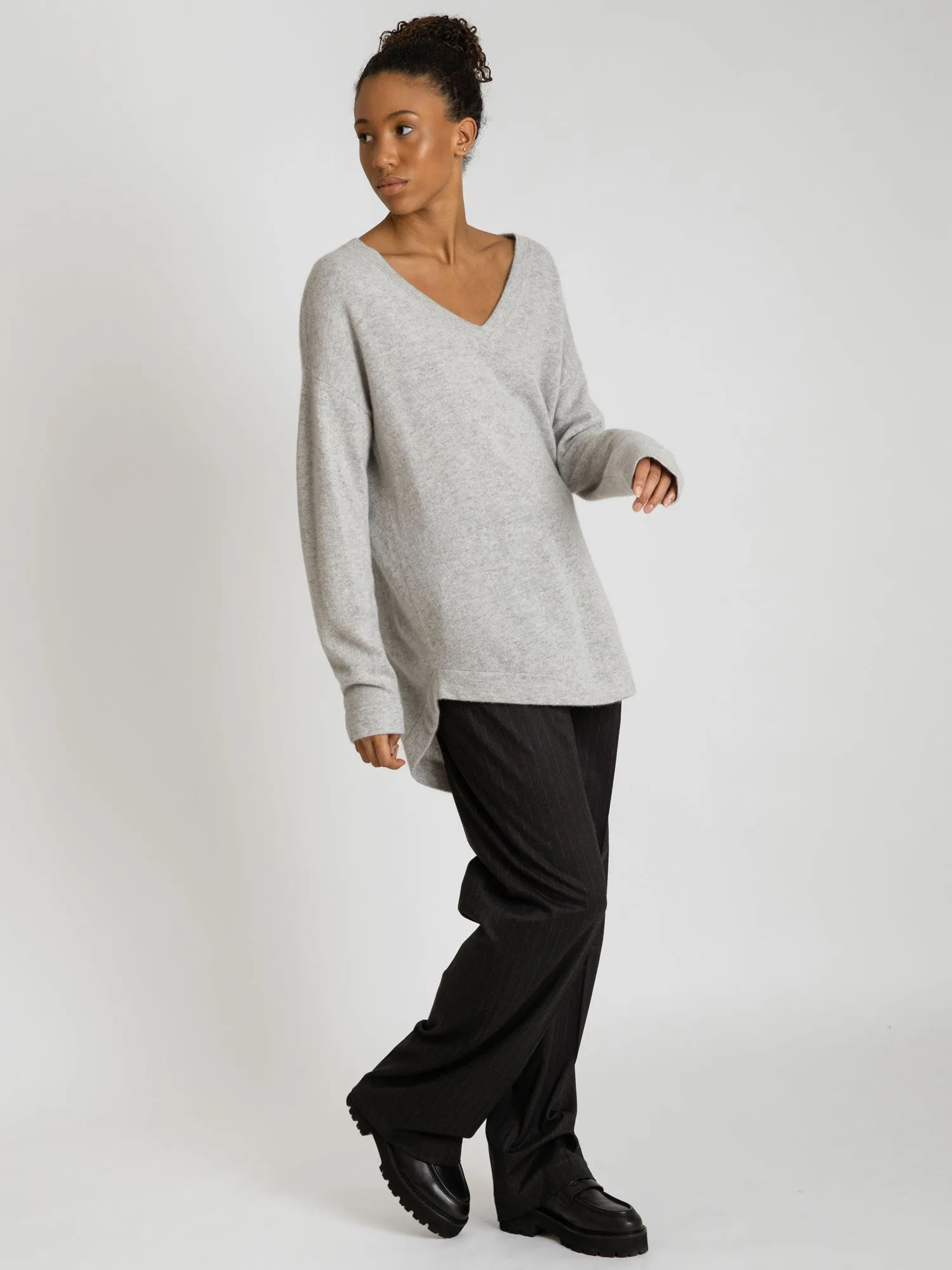 Cashmere sweater "Alva" - light grey