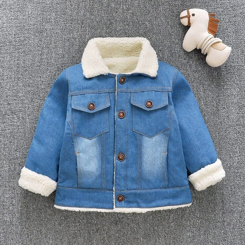 Casual Denim Children's Coat