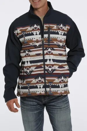 Cinch Mens Southwestern Print Bonded Jacket - Navy - MWJ1583001