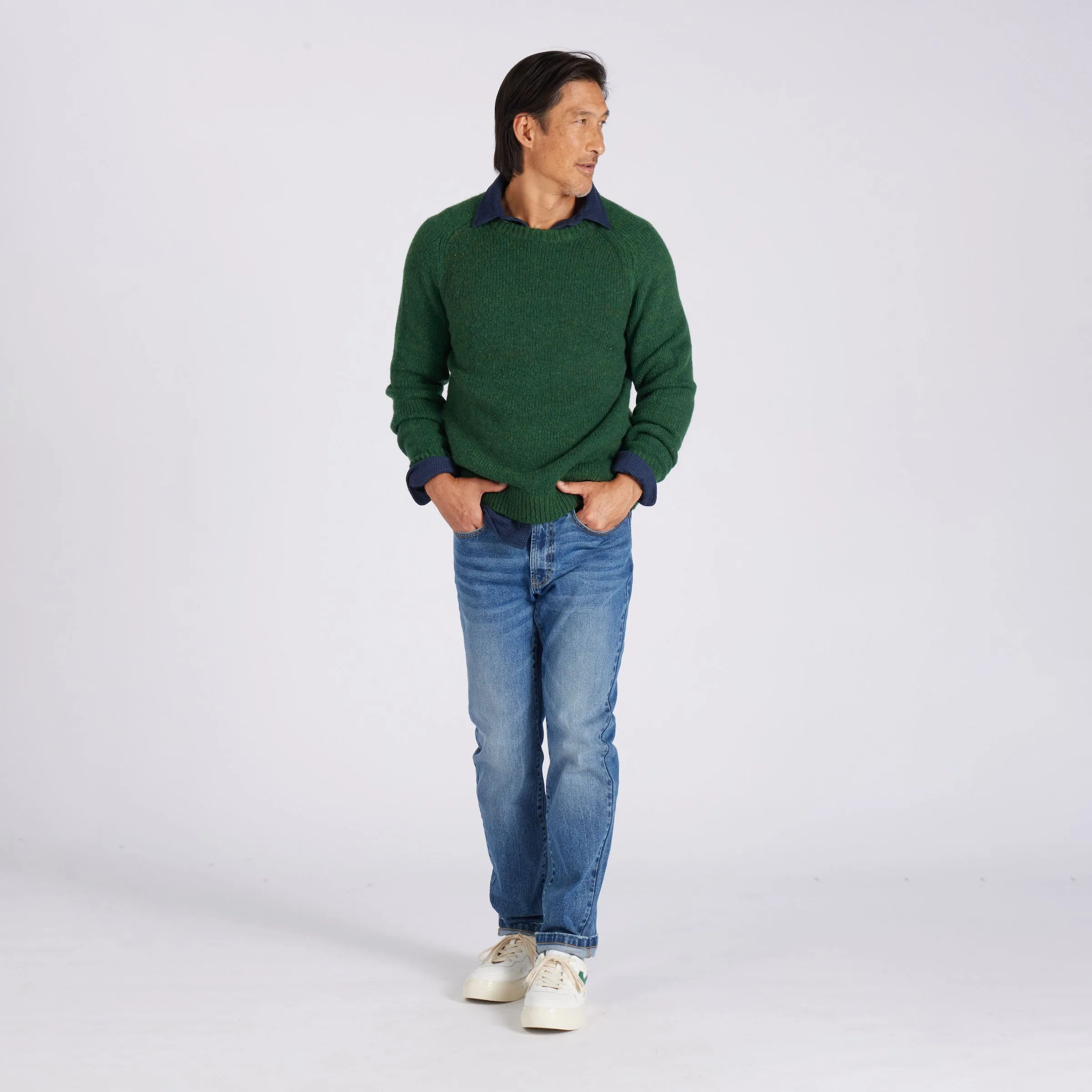 Collegiate Sweater Crew - Dark Green