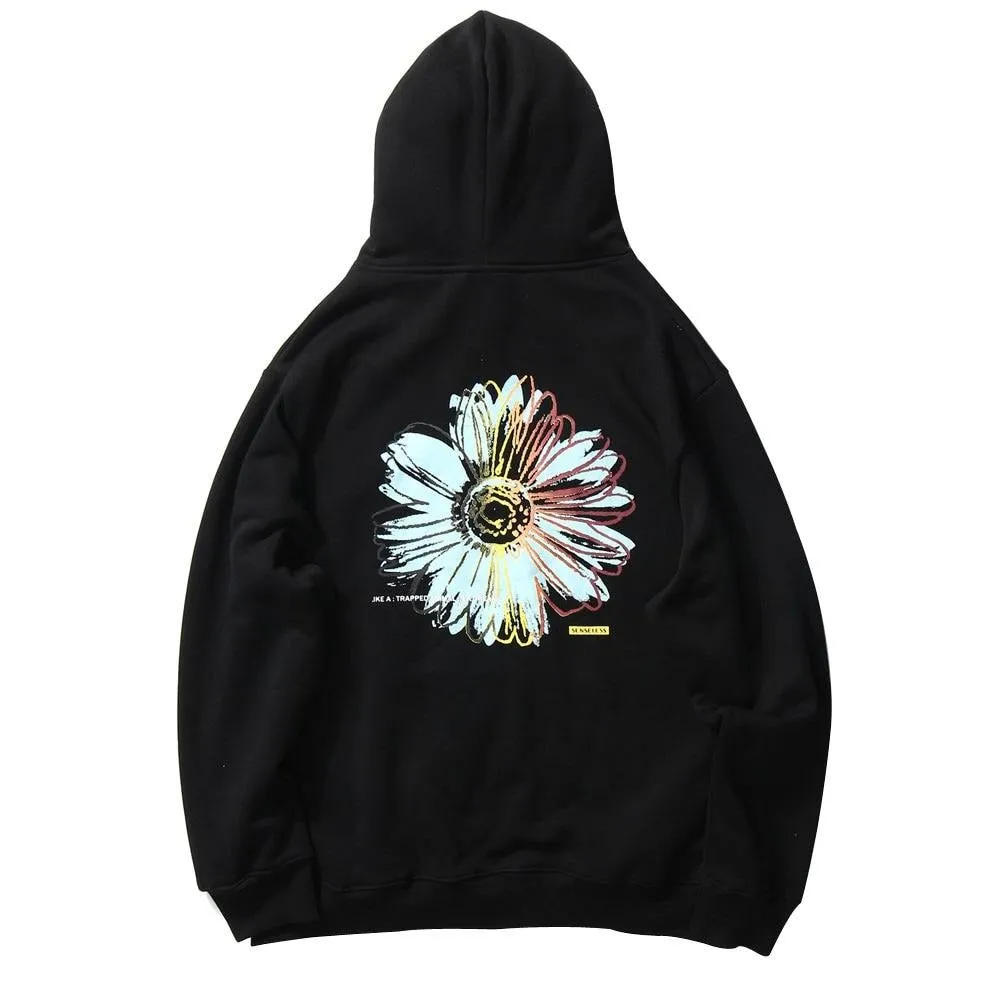 Creative Daisy Flowers Print Hoodies