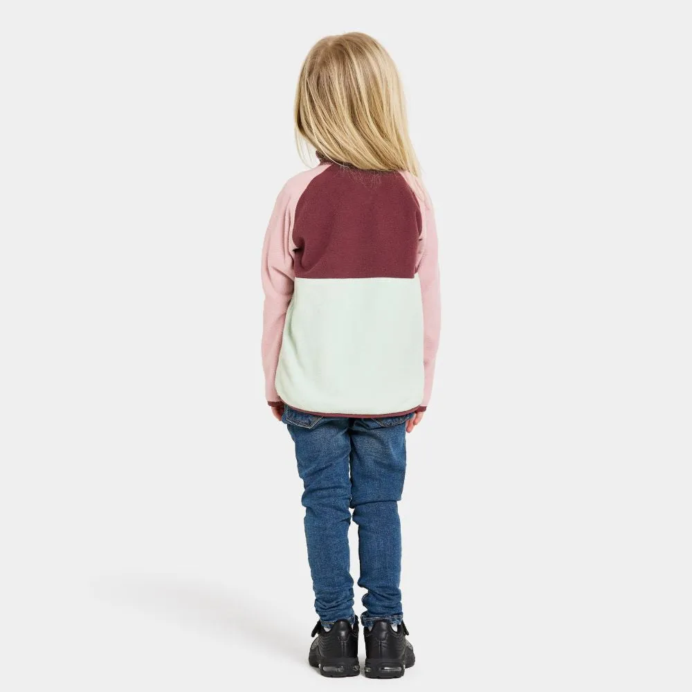 Didriksons Monte Half Button Kids Fleece - Pale Mint