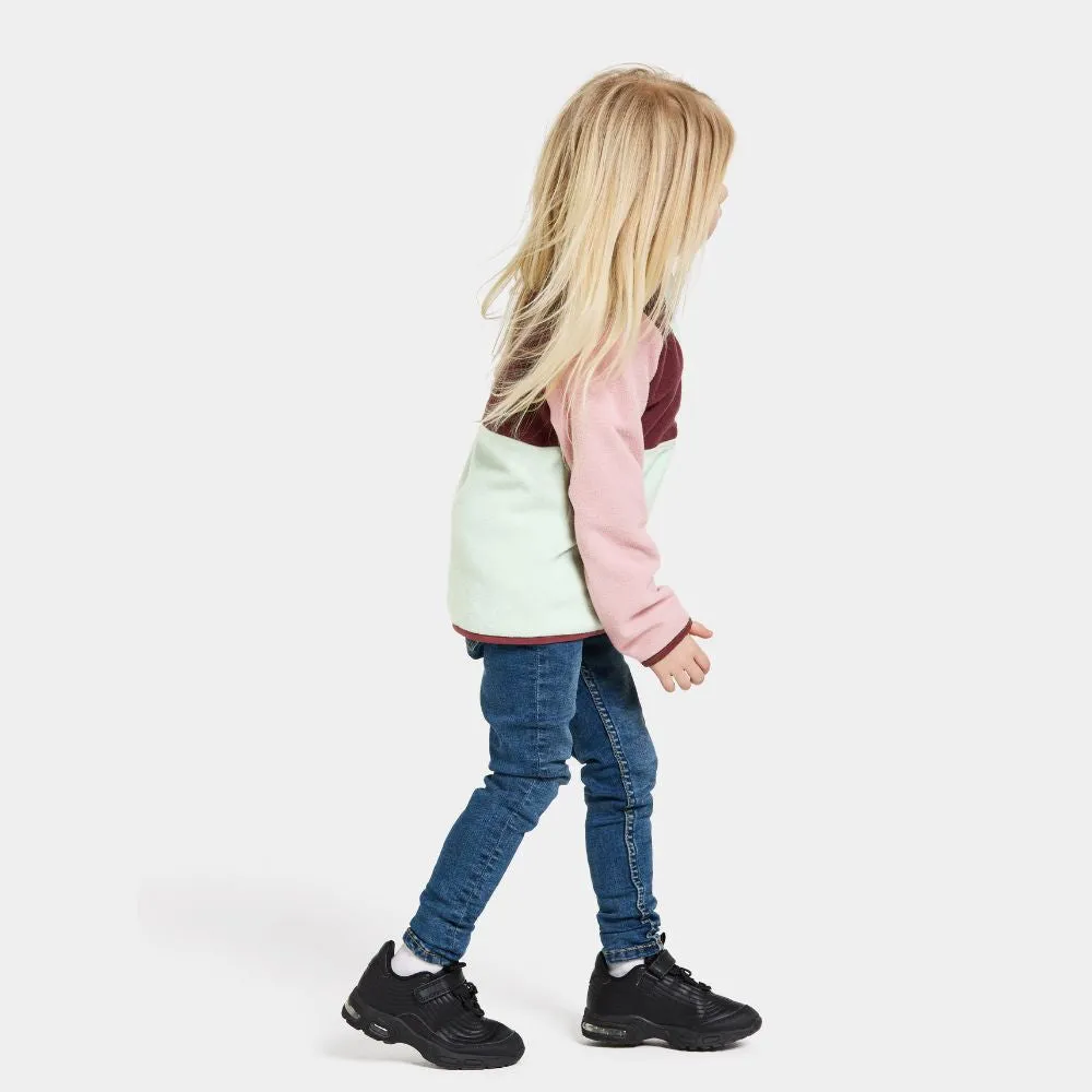 Didriksons Monte Half Button Kids Fleece - Pale Mint