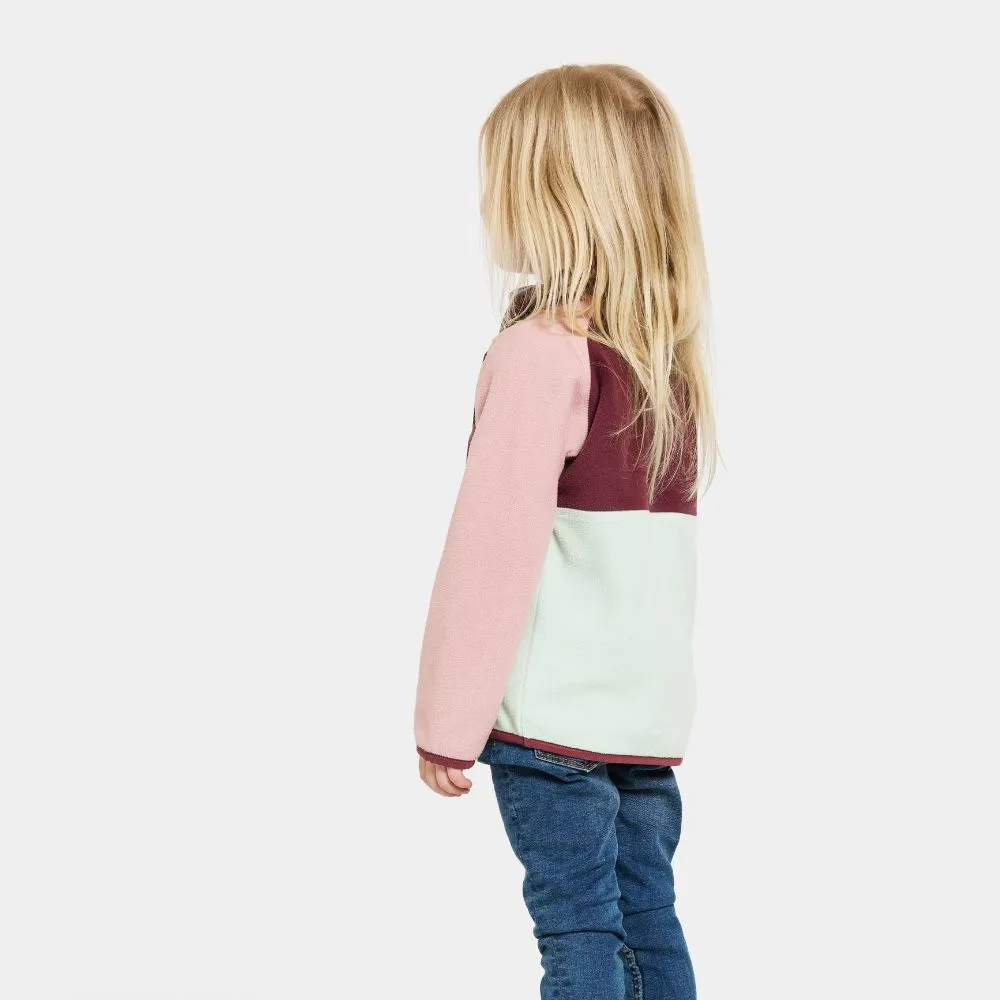 Didriksons Monte Half Button Kids Fleece - Pale Mint