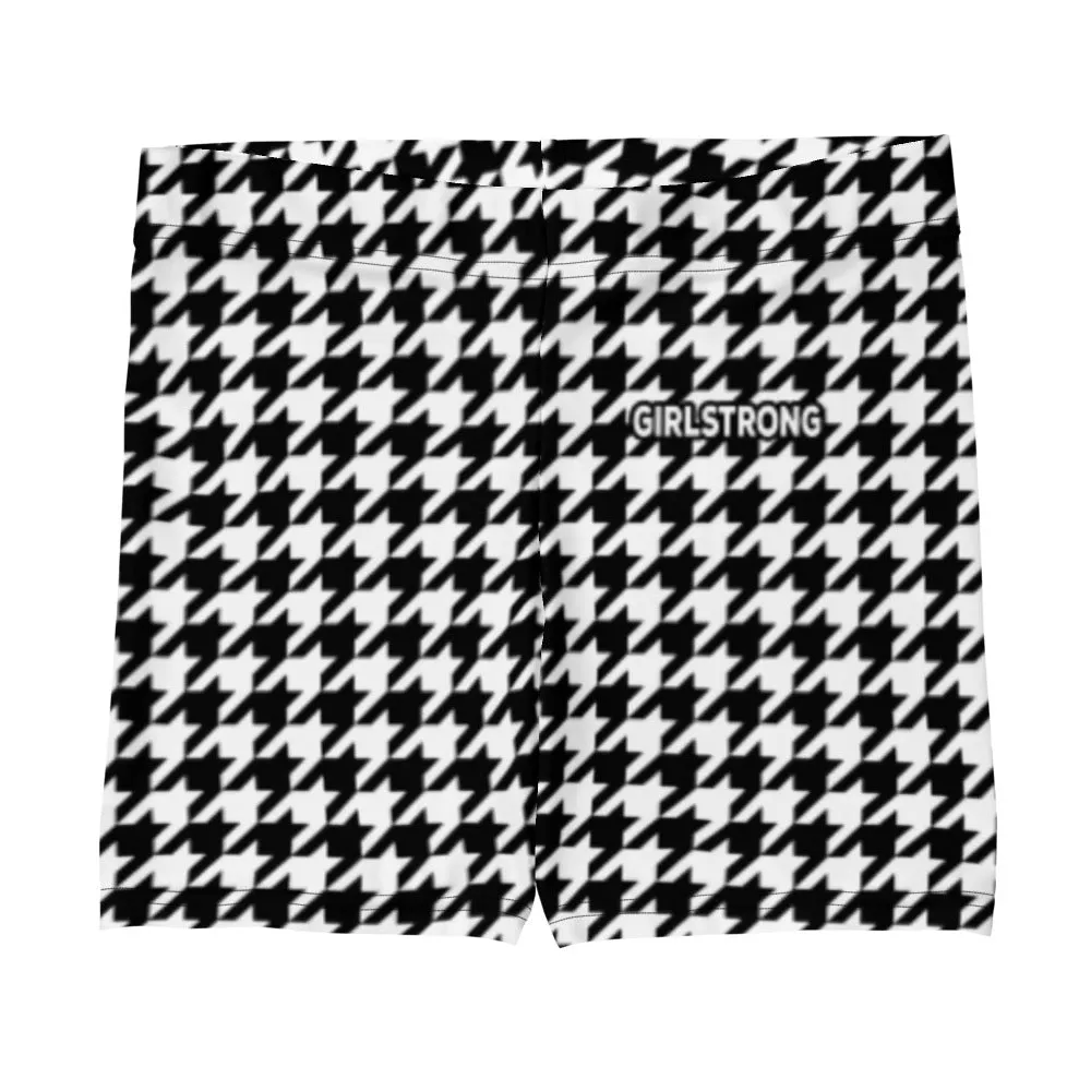 ELEVATED ESSENTIALS, SLIM AND SCULPT BLACK WHITE HOUNDSTOOTH