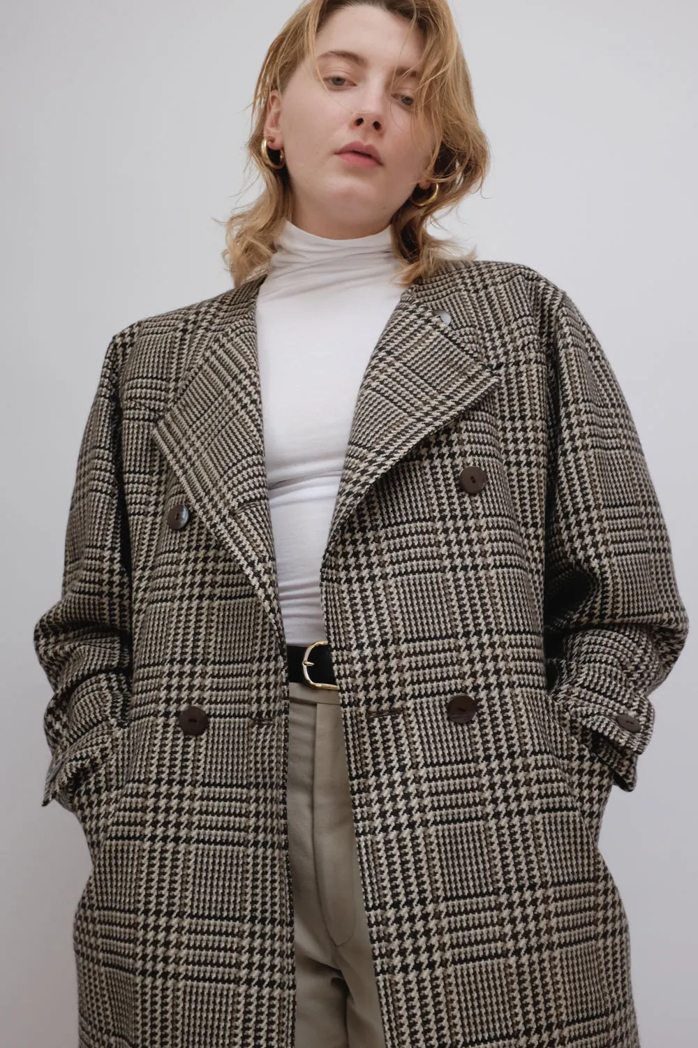 ESCADA VINTAGE TARTAN WOOL BLAZER