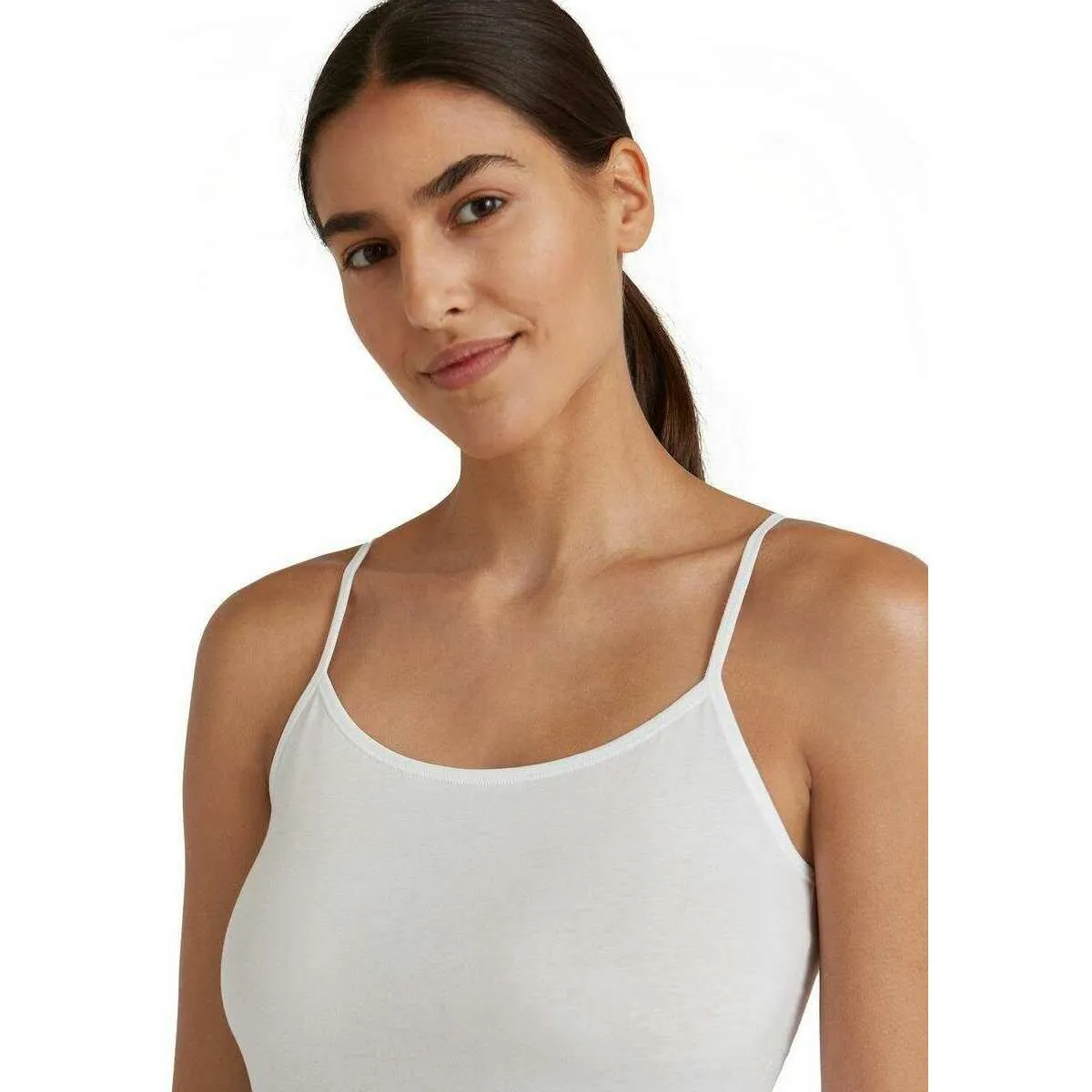 Falke Daily Natural Spaghetti Strap Top - White