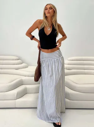 Find Your Love Flowy Maxi Skirt White