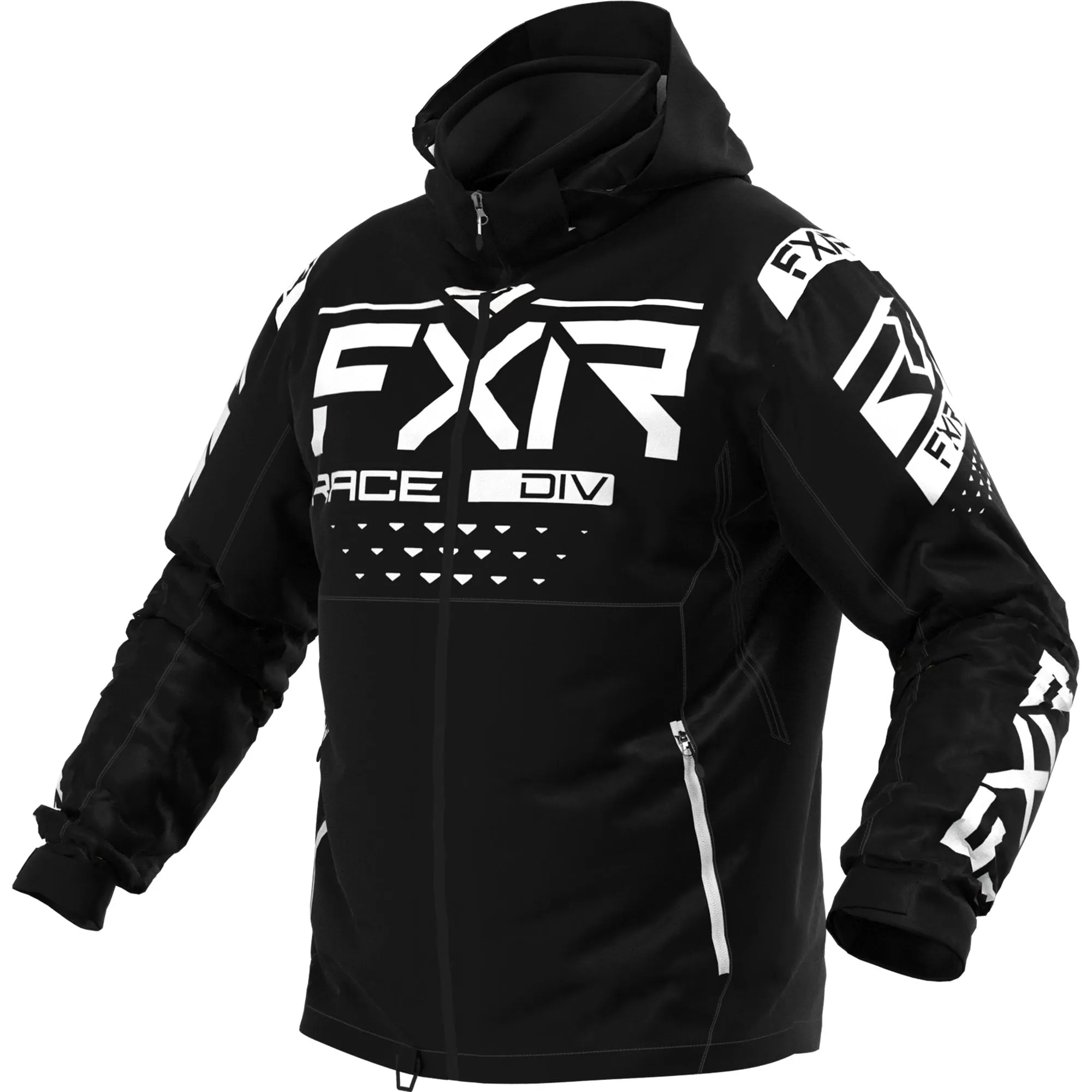 FXR  RRX Snowmobile Jacket Wind Water-Resistant Thermal Dry Snowproof Black White