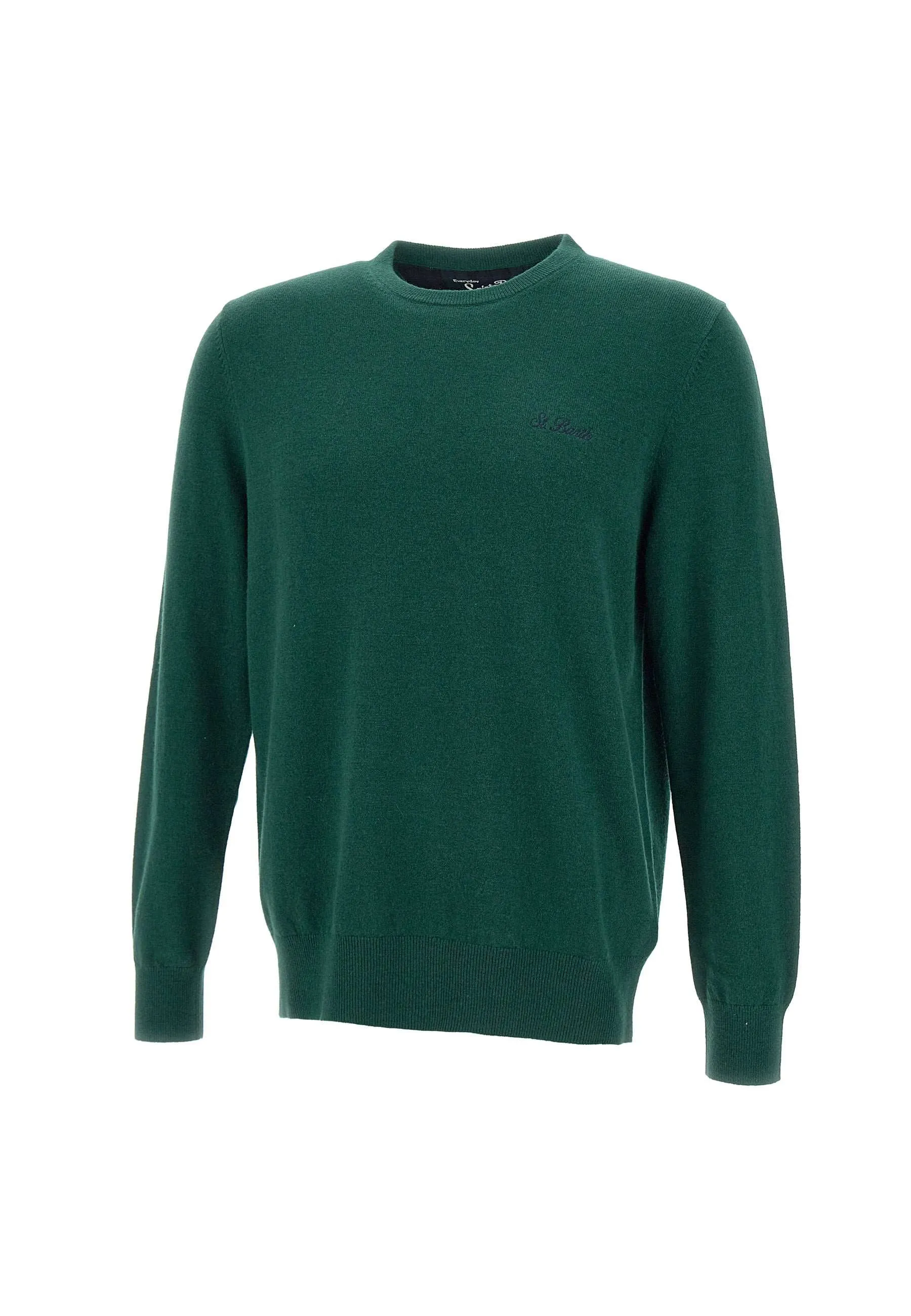 Green Wool and Cashmere Blend Sweater