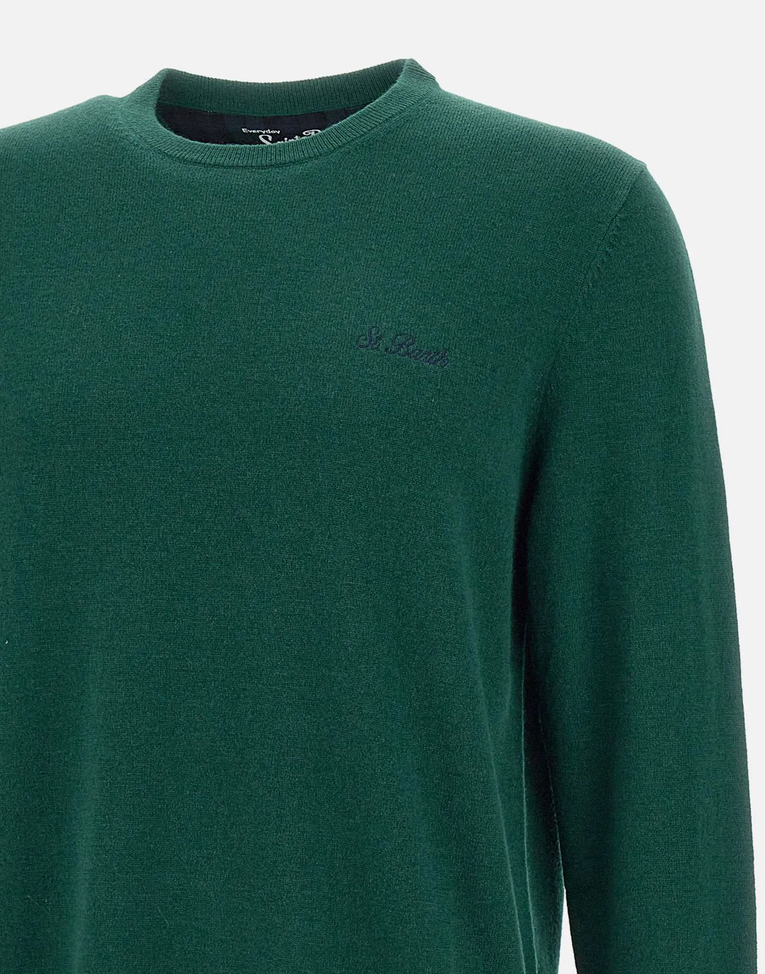 Green Wool and Cashmere Blend Sweater