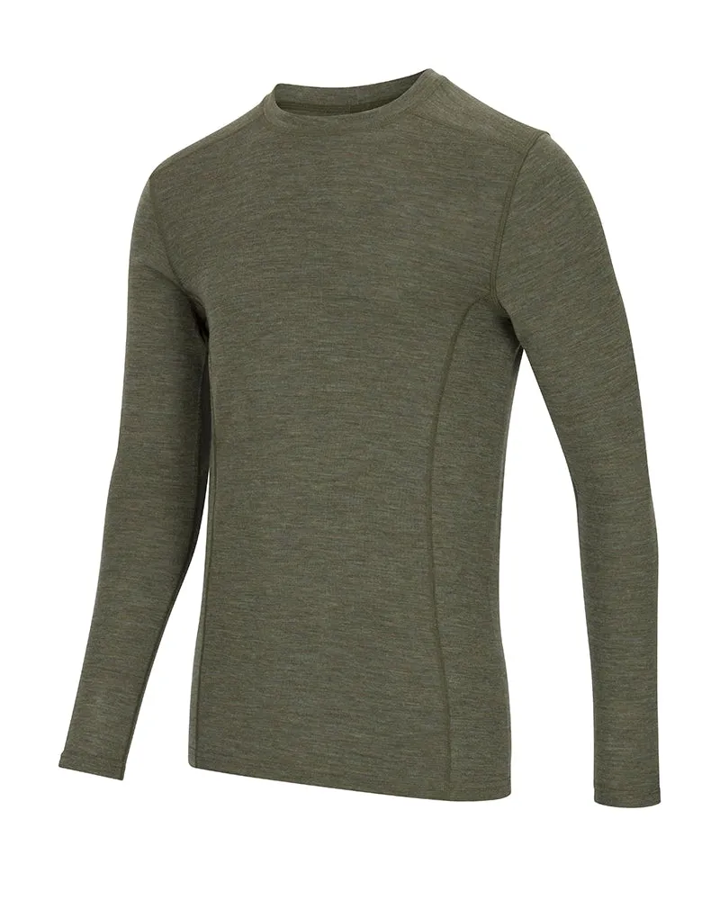 Hoggs of Fife 100% Merino Long Sleeve Base Layer Green