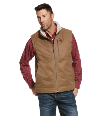 Men's Ariat 10028416 Cub Grizzly Canvas Insulated Vest