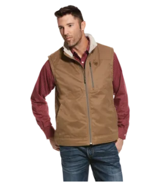 Men's Ariat 10028416 Cub Grizzly Canvas Insulated Vest