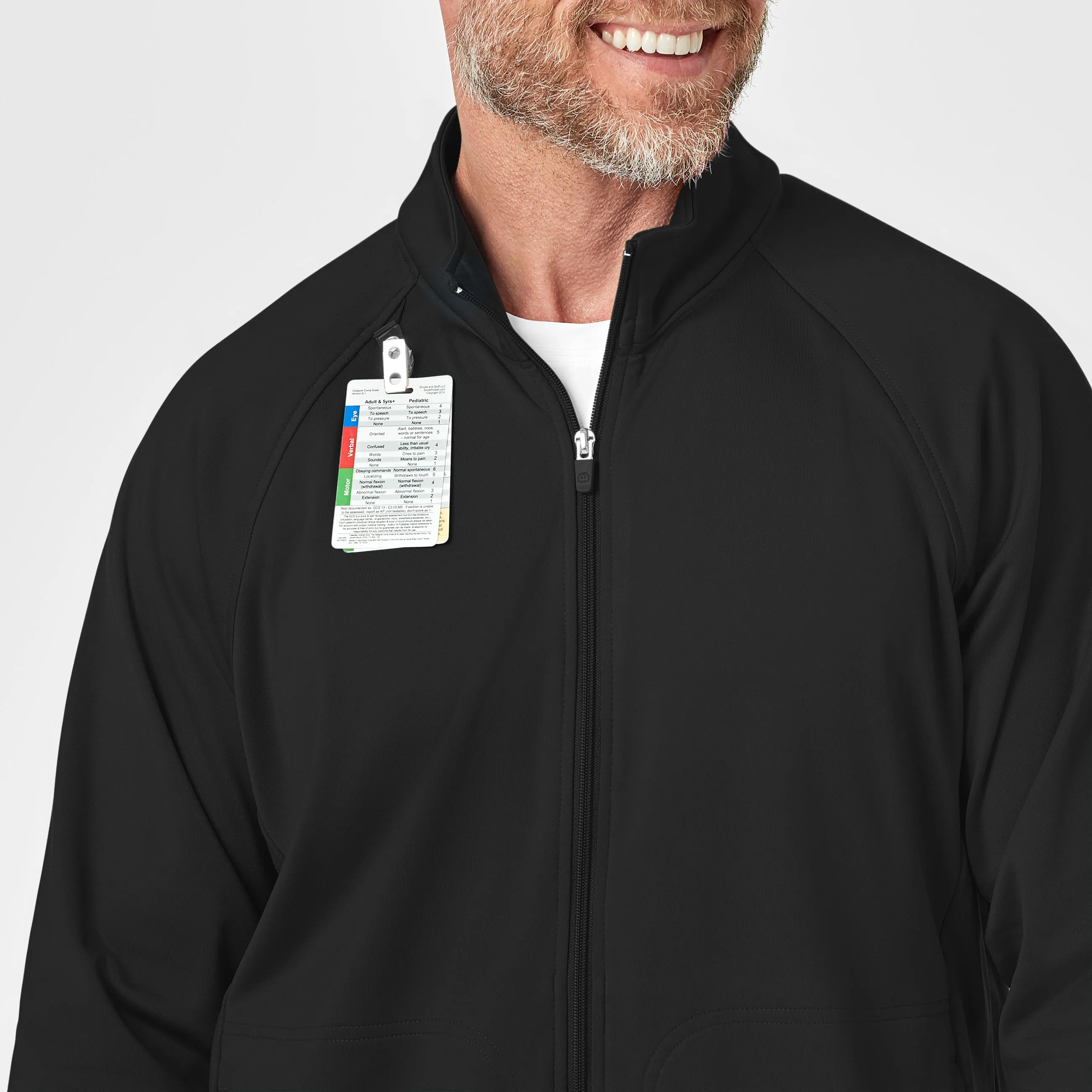 Men's Fleece Full Zip Jacket - Black