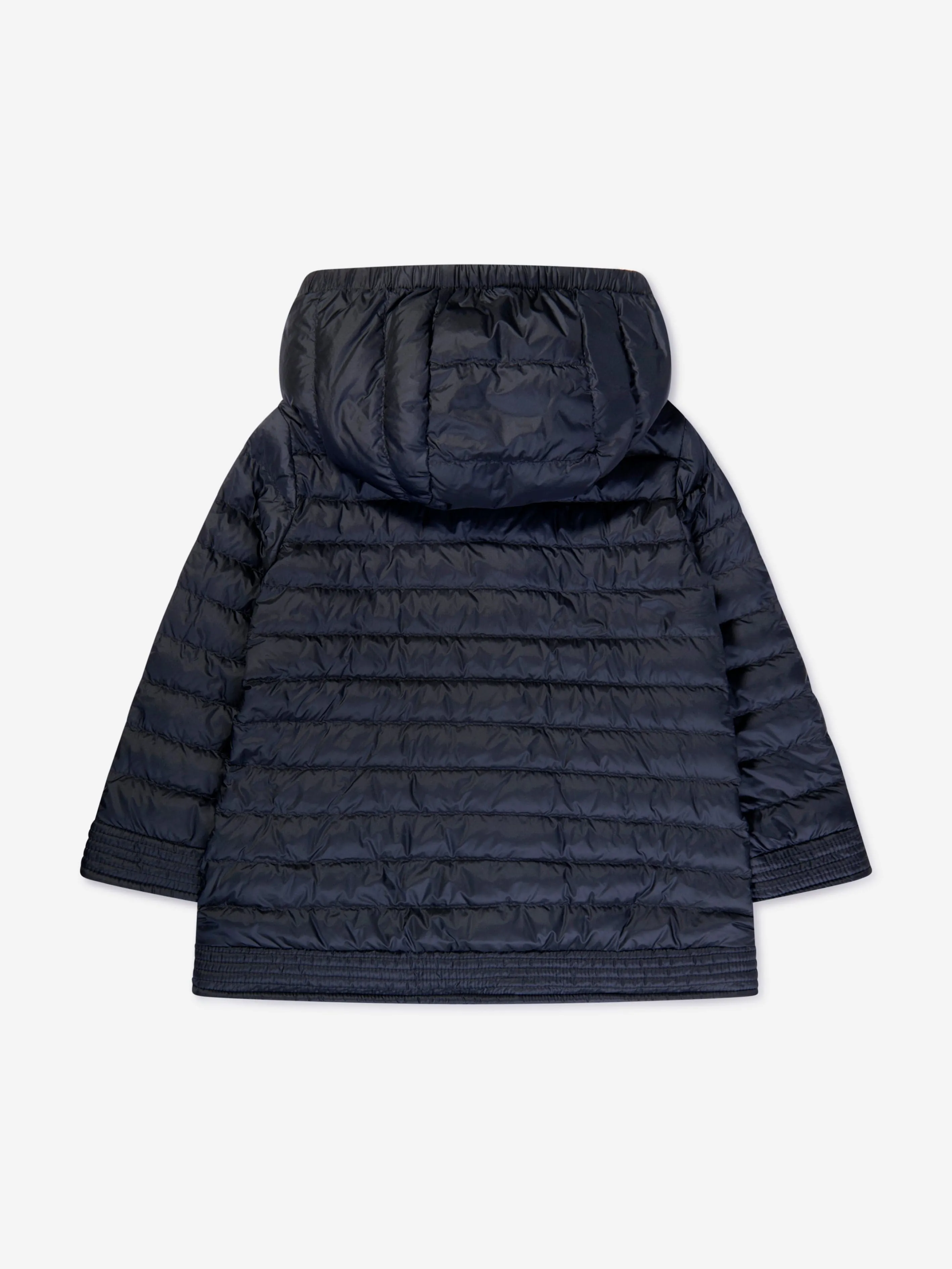 Moncler Enfant Girls Down Padded Manas Long Coat in Navy