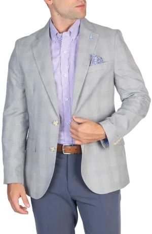 Pebble Grey Shadow Plaid Sport Coat