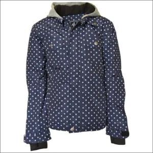 Pulse Girls Youth Teen Insulated Snowboarding Jacket Rhythm Navy Dot Medium