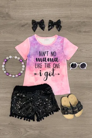 "Ain't No Mama..." Sequin Short Set