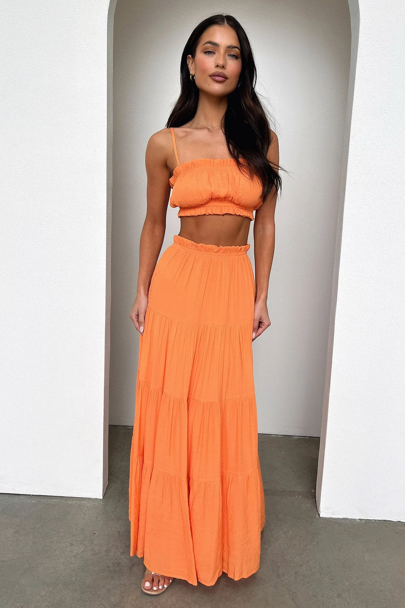 Selina Maxi Skirt - Orange