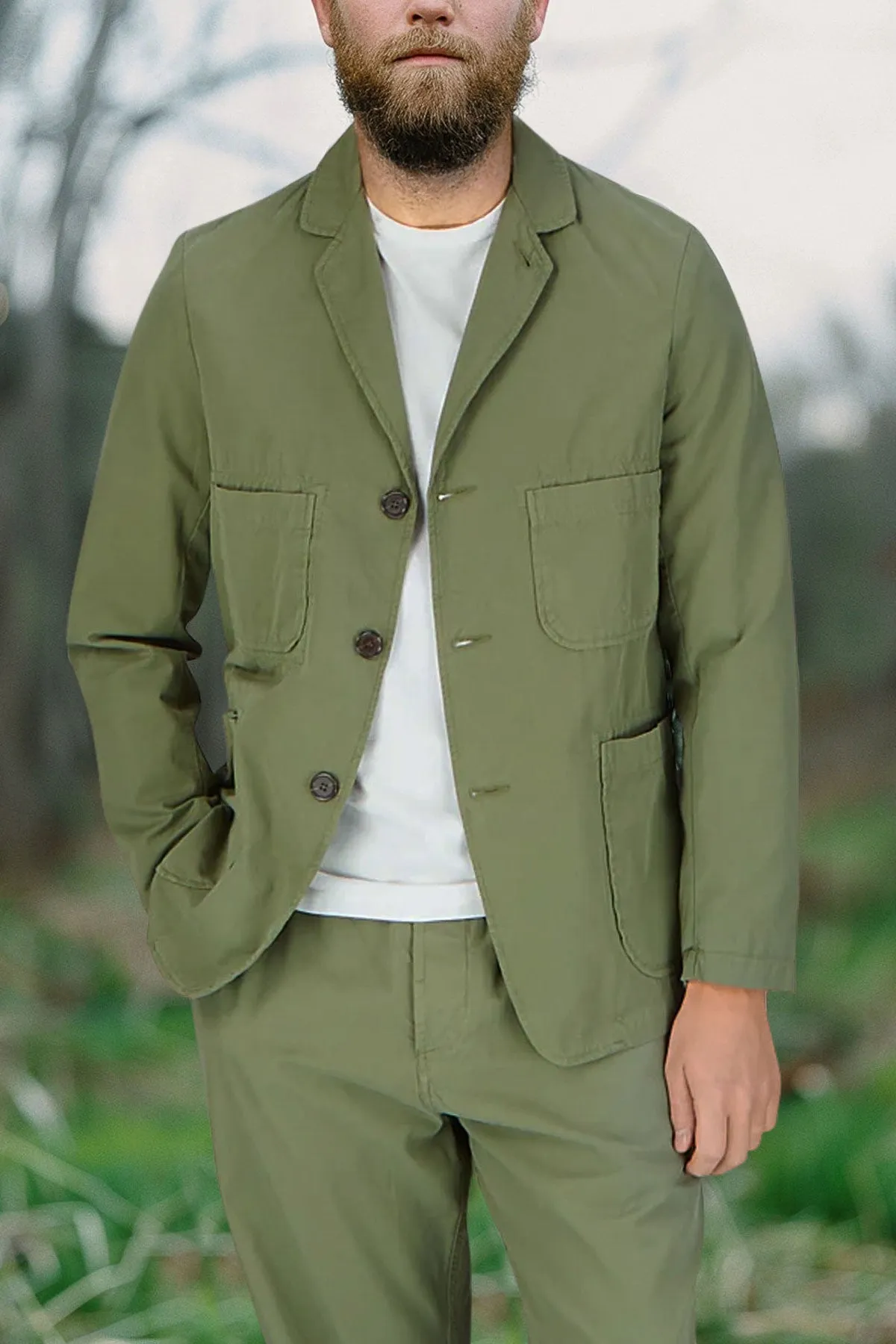 Universal Works - Five Pocket Jacket In Birch Summer Canvas