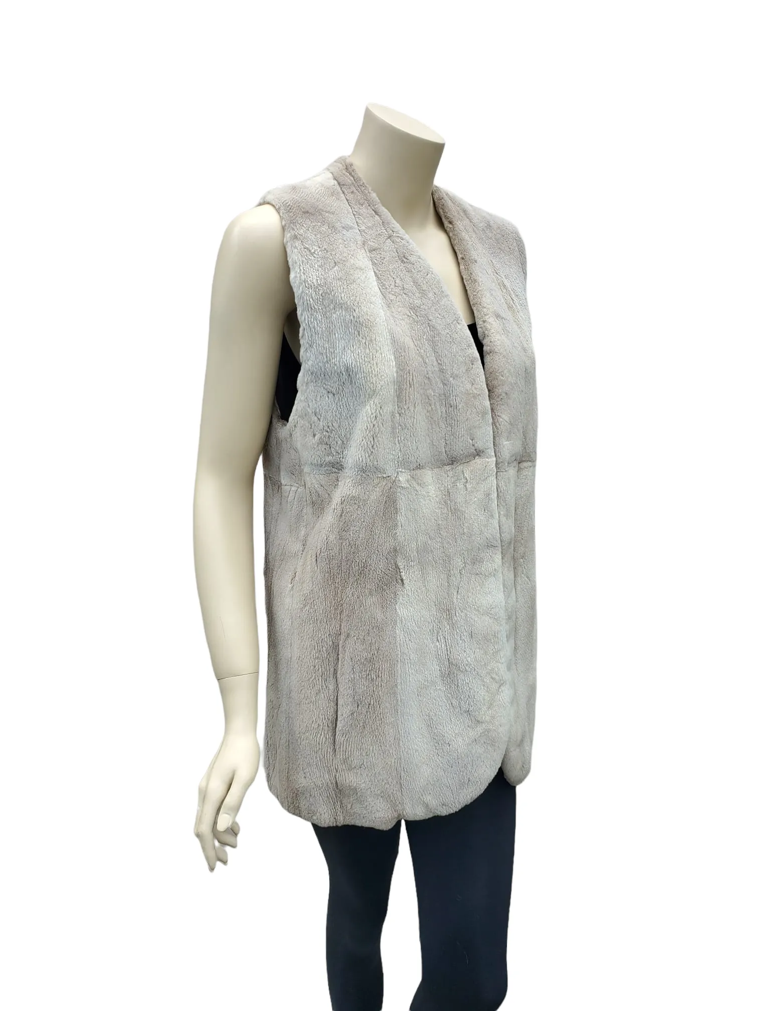 Vintage Beige Sheared Mink Fur Vest -S