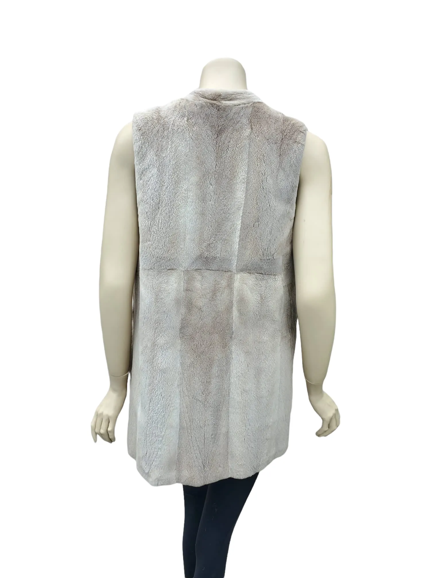 Vintage Beige Sheared Mink Fur Vest -S