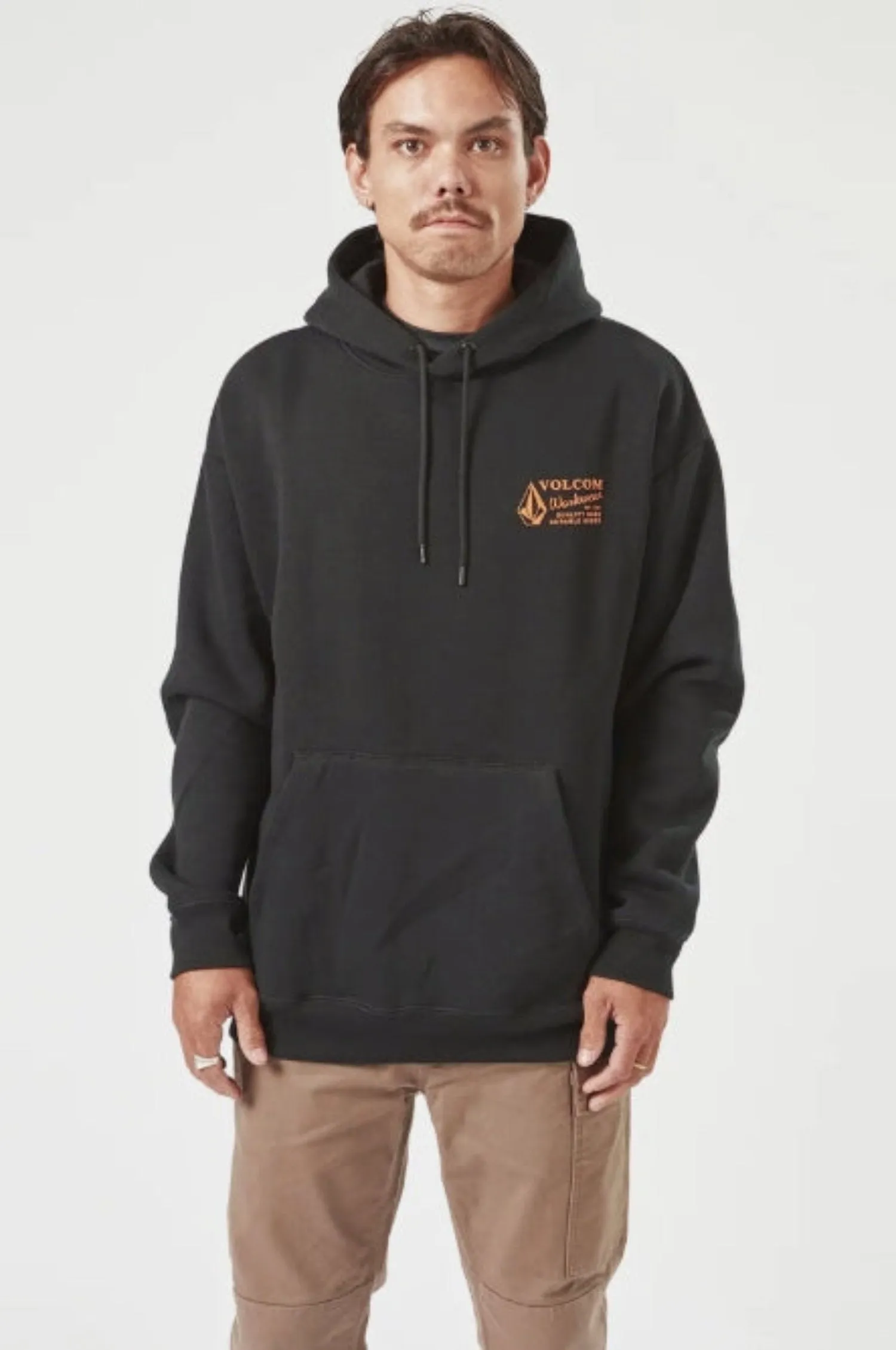 Volcom Men's Logo Graphic Fleece  Pullover Hoodie